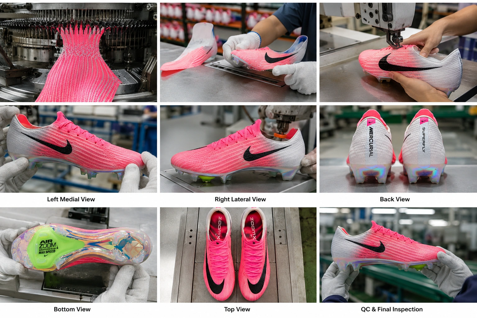 Professional footwear testing area and final inspection station